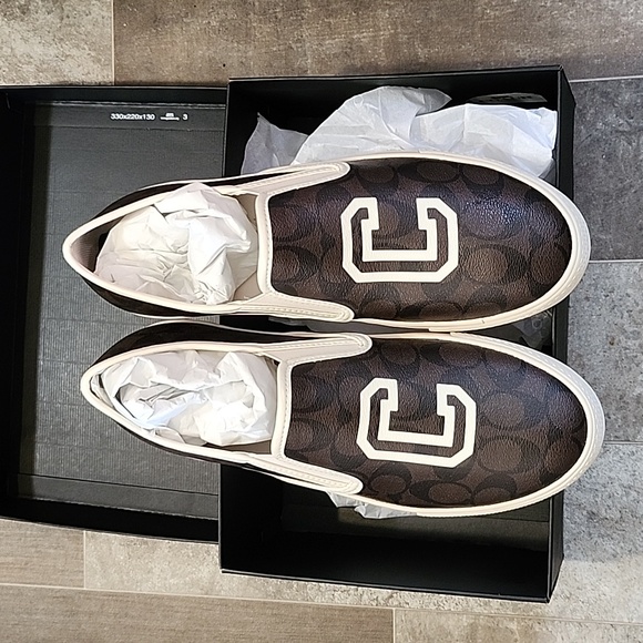 COACH VRSTY SLIP SNKR Mahoney color men's 12D - Picture 6 of 8